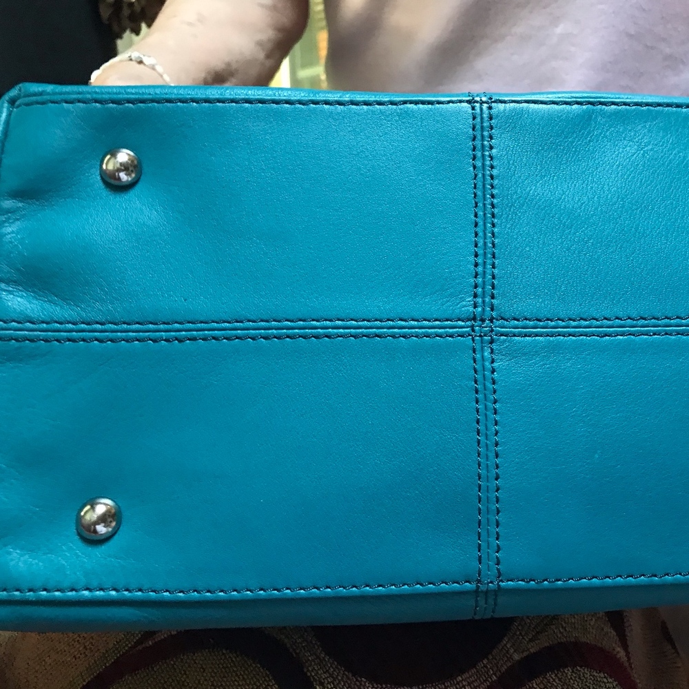 Tignanello Leather NYPD Blue Purse - Picture 5 of 5